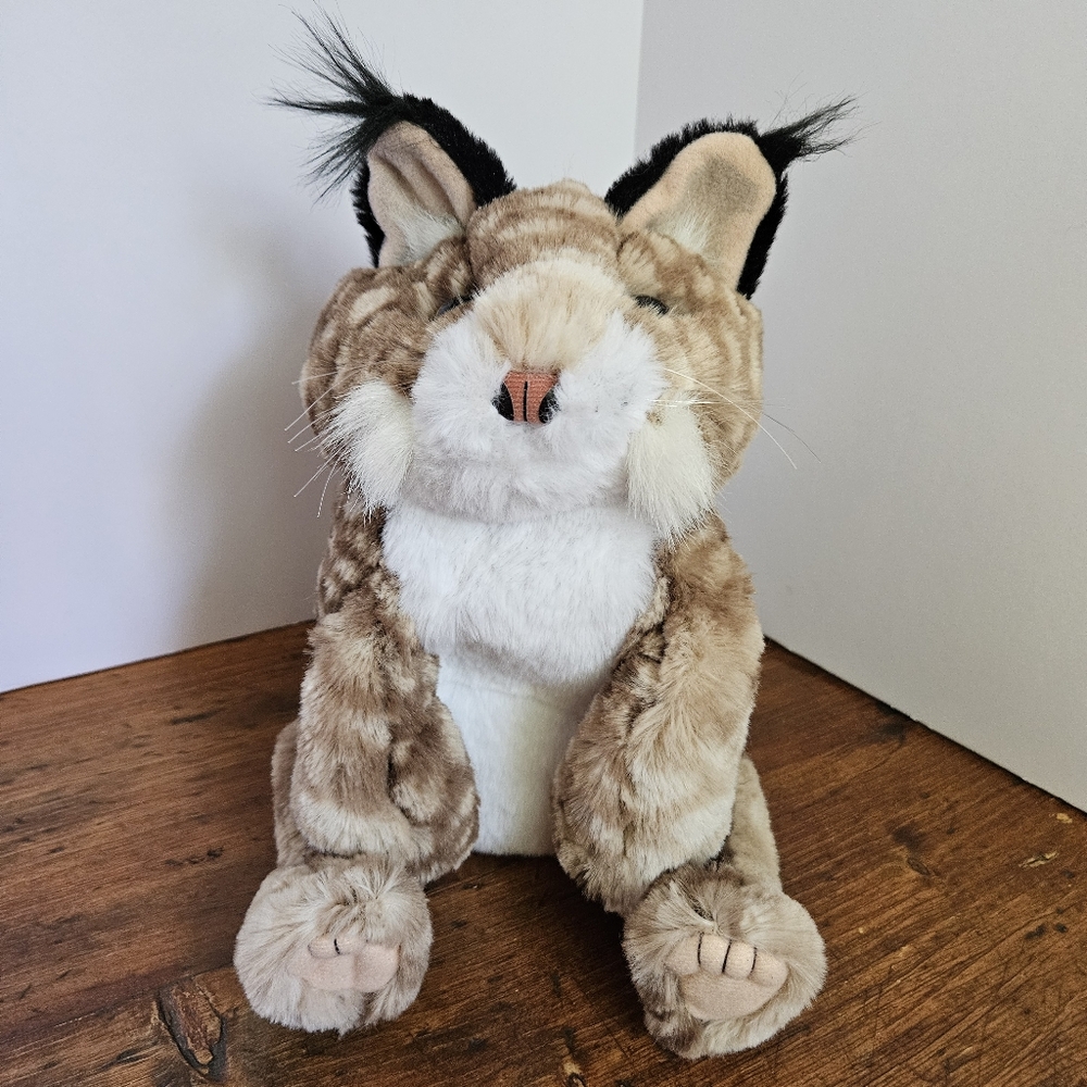 Folkmanis Bobcat Kitten Hand Puppet Plush Baby Bobcat